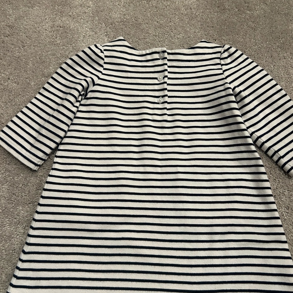 Janie and Jack Navy and White Striped Dress - Picture 6 of 7